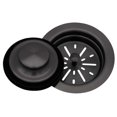 Garbage Disposal Flange with Basket Strainer and Stopper Gunmetal Black Stainless Steel
