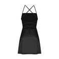thumbnail image 3 of Tbopshirt Dresses for Women,Women's Fashion Solid Color Suspender Straps Open Back Waist Dress, 3 of 4