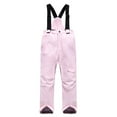 thumbnail image 2 of dgysar Kids Snow Bib - Insulated Waterproof Bib Snow Pants with Secure Zip Cuff - Winter Pants For Girls and Boys Light pink L, 2 of 4