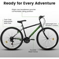thumbnail image 6 of 24 26 Inch Mountain Bike, Classic 21 Speeds V Brake Men Women Bicycle, Carbon Steel Mountain Bike for Adult Teens, Trail Beach Snow Commuter City Bikes, Prefect Gift Choice, 6 of 10