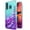 Teal/Purple, variant on Motorola Moto E 2020 Phone Case, with [Tempered Glass Protector Included] Liquid Floating Glitter Quicksand Bling with Spot Diamond Cover - Pink/Purple