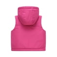 thumbnail image 4 of BCSIOAOI Girls Vest,Fleece Lined Full Zip Hooded Sleeveless Warm Vest with Pockets Hot Pink 5-6 Years, 4 of 8