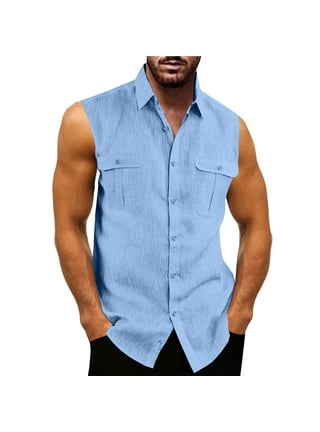 Mens sleeveless work shirts top