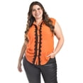 thumbnail image 4 of Blusa con detalle de encaje Roman Fashion Naranja Talla 42, 4 of 5