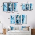 thumbnail image 4 of Designart "Arctic Glacier Landscape Aerial Perspective V" Glacier Framed Wall Art Set Of 3 - Blue Country Frame Gallery Set For Office Decor, 4 of 6