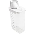 thumbnail image 4 of Dispensador de detergente para ropa transparente, caja hermética para almacenar polvo, recipiente para detergente líquido con tapa (1100 ml-2300 ml), 2300 ml, 4 of 8