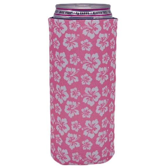 Hibiscus Pattern Slim Can Coolie