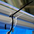thumbnail image 2 of Black Reusable Nylon Cable Ties With Buckle Locking For Securing Wires Cables And Decorations Weather Resistant And Adjustable For Home Office And Outdoor Use, 2 of 9