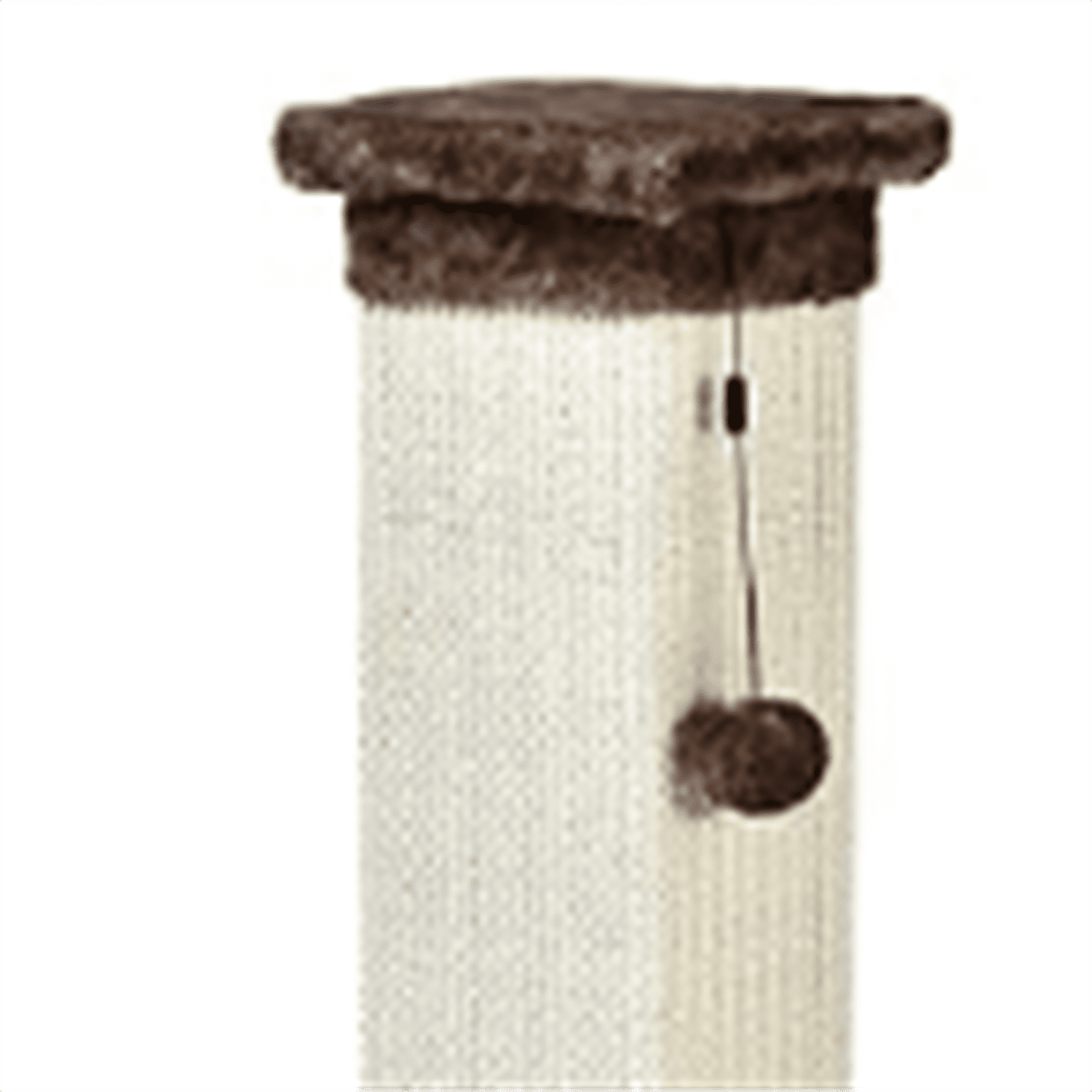 Basics Cat Scratcher - Indoor Classic Single Cat & Kittens Scratching Post with Sisal Rope, Jute Fiber, Large (35.4"H) - Brown
