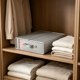 thumbnail image 1 of Foldable Storage Bin With Clear Window And Handle Large Stackable Organizer For Bedding Sheet Sets Comforters Blankets Clothes, 1 of 6