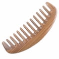 thumbnail image 5 of Peine de dientes anchos – Peine de madera natural para desenredar cabello rizado – Peine de sándalo sin estática para mujeres y hombres, 5 of 5