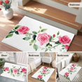 thumbnail image 6 of Pastoral Floral Area&nbsp;Rug 2x3ft Spring Red Ombre Flowers Non-Slip&nbsp;Washable Square&nbsp;Rugs Soft Felt Indoor Floor Mat for Bedroom Kitchen Living Room Bathroom, 6 of 9