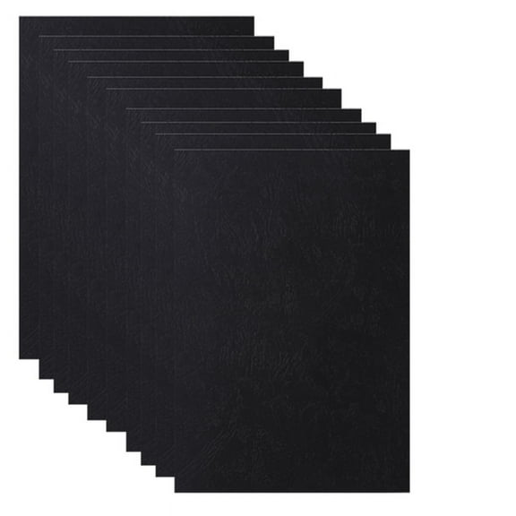 Paper Binding Cover, A4 Leather Texture 8.27x11.69 Inch Presentation Leathergrain Cover Black