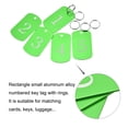 thumbnail image 3 of Uxcell Aluminum Key Tag, Number Tag, Tag with Ring Rectangle for Decoration Green 5Pcs, 3 of 5