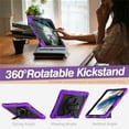 thumbnail image 3 of SaniMore for Samsung Galaxy Tab A8 (SM-X200/X205) 10.5" 2022 Case, 3 Layers Multi-Functional Cover Built-in Pencil Holder Shoulder & Hand Strap Kickstand Shockproof Protective Shell, Purple, 3 of 7