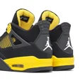 thumbnail image 3 of Ni - ke Ni - ke Air Jordan 4 Retro Men's Sneakers Black/White/Tour Yellow, Size 8 Us, 3 of 5
