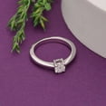 thumbnail image 3 of Mooneye 1.30 Ctw Round Moissanite Diamond E Color VS1 Clarity 925 Sterling Silver Women Gifts Ring, 3 of 8