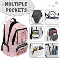 thumbnail image 6 of Aplkyhs Pink Axolotl Backpack for Girls Boys Age 6-18 Adorable School Bag Lightweight Water Resistant Multi-pocket Bookbag for Travel & Daily Use, 6 of 7