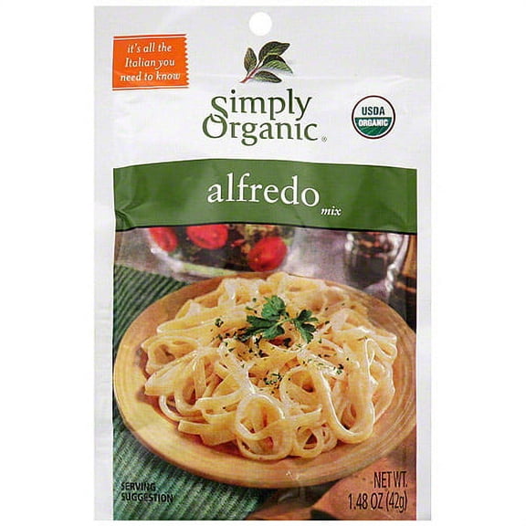 Simply Organic Alfredo Mix, 1.48 oz (Pack of 12)