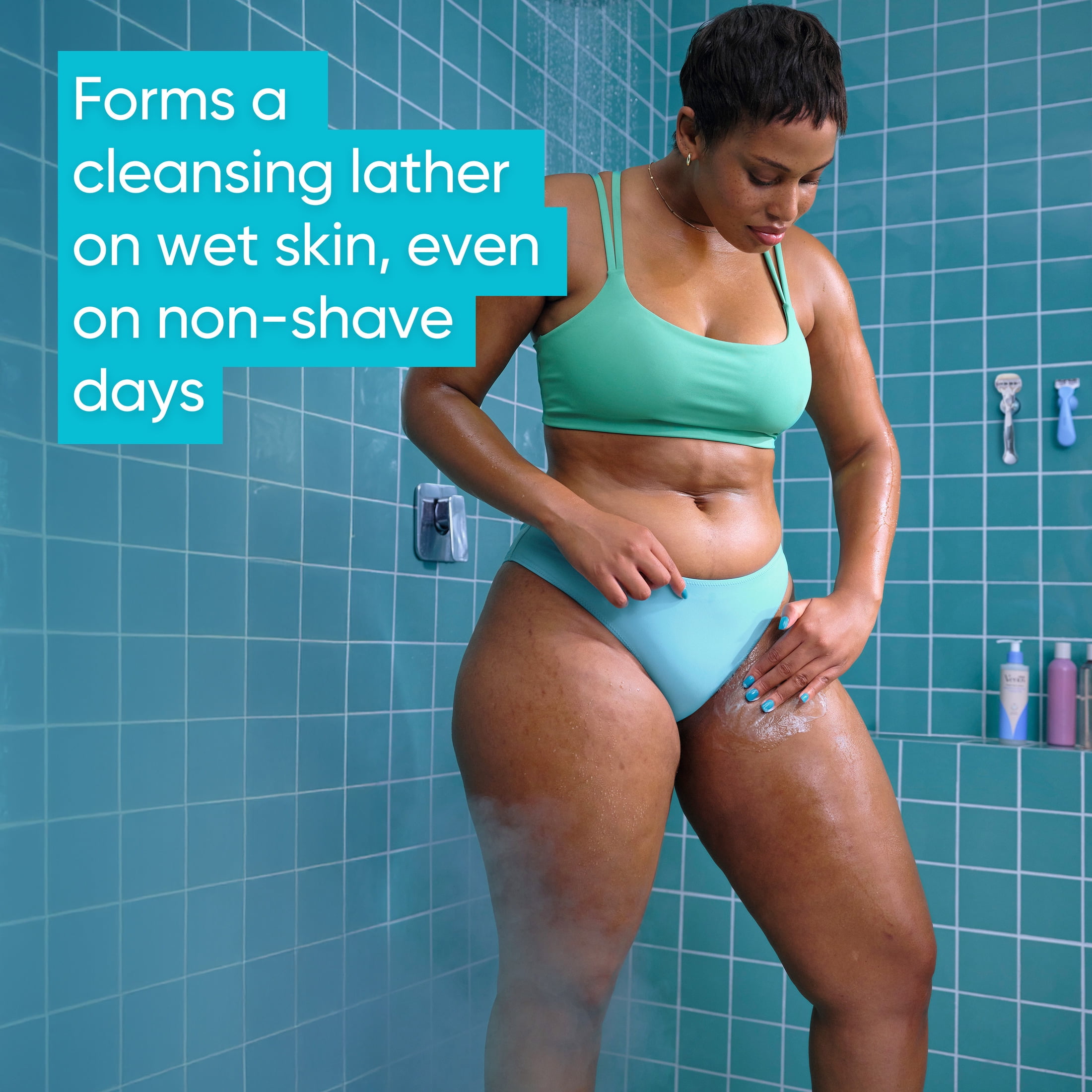 Venus Pubic Hair & Skin Smoothing Cleanser + Shave Gel, Gentle Skin Cleanser and Shaving Gel for Women, Bikini Zone Shave Gel, 190ml