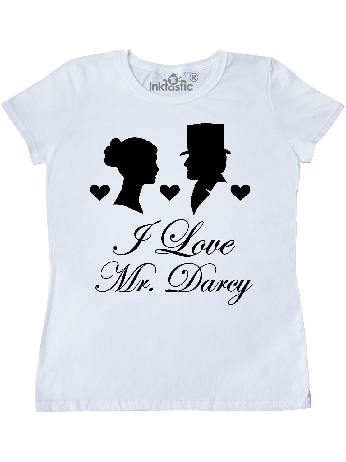 INKtastic - Jane Austen I Love Mr Darcy Women's T-Shirt - Walmart.com ...