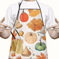 thumbnail image 2 of Fall Pumpkins and Autumn Leaves Apron-Garden Aprons for Women with Pockets-Cotton Linen Waterproof Kitchen Cooking Gardening Aprons Adjustable for Kitchen,Cooking,BBQ and Salon 33"x27", 2 of 7