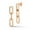 Rose Gold-3 Links, variant on Adesso Milano Jewlery Sterling Silver Paperclip Link Drop Earrings for Women, 3 links, Gold