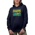 thumbnail image 2 of Happy First Mother's Day Mommy, Navy Blue Hooded Sweatshirt or Hoodie, Medium, 2 of 5