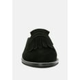 thumbnail image 3 of LENA Black Genuine Suede Mules, 3 of 7