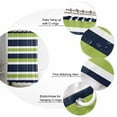 thumbnail image 3 of Green Dark Shower Curtain, 60" x 72", Blue White Stripe Abstract Geometric Striped Waterproof Bathroom Curtain Washable Shower Curtain Set with 12 Hooks, 3 of 6