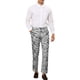 thumbnail image 2 of Pantalones impresos INSPIRE CHIC para hombre, pantalones rectos con estampado de leopardo, 34, negro y blanco, 2 of 5