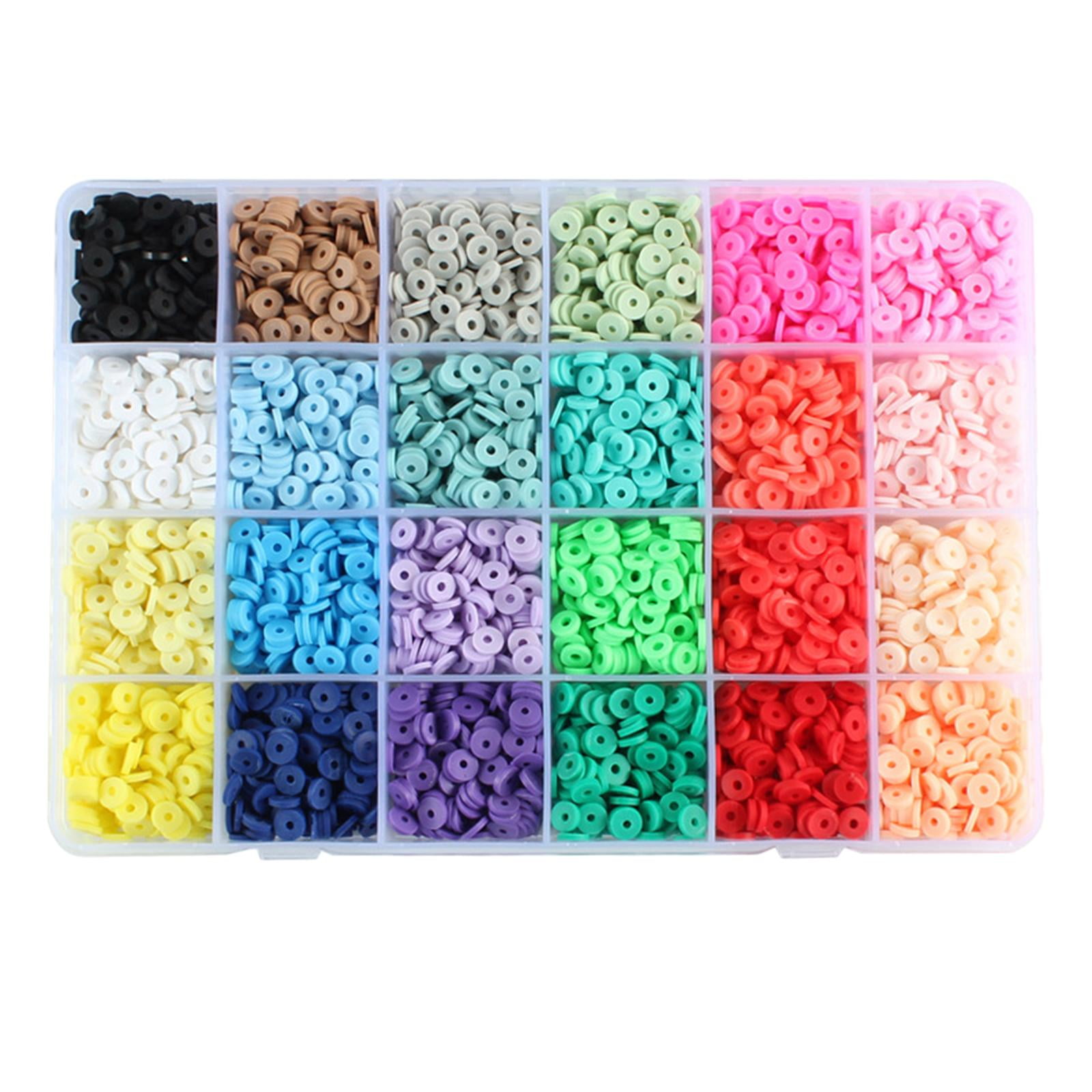 4800pcs Flat Round Polymer Clay Spacer Beads For Jewelry Making Bracelets  Diy-costbuy