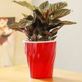 thumbnail image 3 of MesaSe Flower Pot Wavy Design Flower Plant Pot Automatic Absorbing Water Resin Tabletop Planter, 3 of 6