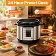 thumbnail image 3 of edx 3 Quart Electric Pressure Cooker,Multi-Function Features Stainless Steel Pot with 8 Functional Modes & Programmable Timer, Silver, 3 of 10