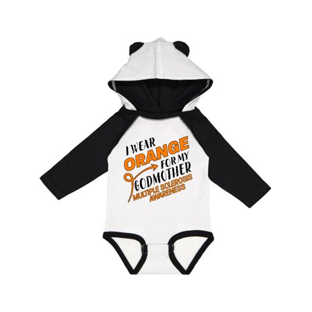 

Inktastic I Wear Orange for my Godmother- Multiple Sclerosis awareness Gift Baby Boy or Baby Girl Long Sleeve Bodysuit