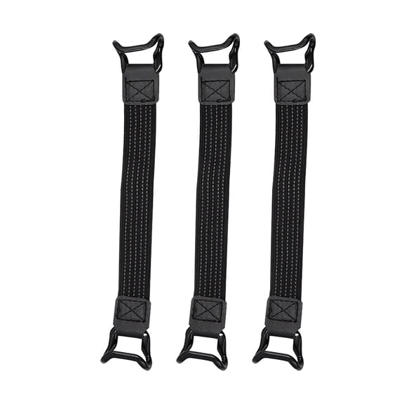 MERRYHAPY 3-Pack Black Elastic Phone Straps with Buckle for Secure Grip and Drop