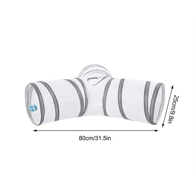 FTVOGUE 4 Color Gato Plegable Túnel Gato de 3 vías Jugando Túnel Juguete de Interior Ejercicio para Ejercicios de Ejercicios de Agilidad para Mascotas al Aire Libre 01# Blanco) Khall Tendencias