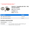thumbnail image 2 of Clutch Kit - Compatible with 1984 - 1986 Chevy Celebrity 1985, 2 of 2