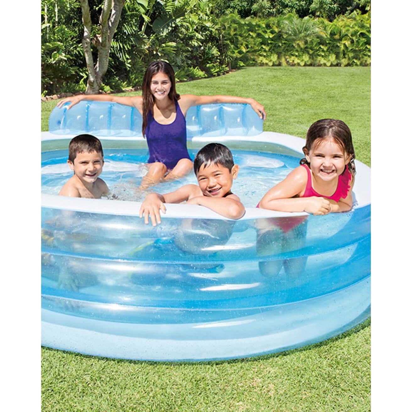 Intex Swim Center Family Lounge Pool, Age 6+, Inflatable Pool with
