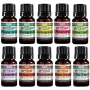 Prevenage Essential Oil Gift Set of 10 Aromatherapy - Cinnamon Leaf Clove Leaf Eucalyptus Frankincense Peppermint Lavender Lemongrass Rosemary Sweet Orange Tea Tree - Made with 100% Pure 10 ml x 10