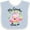 Blue and White, variant on Inktastic Baby Flamingo My Grandma Loves Me with Flower Wreath Boys or Girls Baby Bib