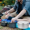 thumbnail image 3 of Miangastore 1 Set of Camping Pot Pan Set Stainless Steel Camping Cookware Camping Cooking Utensils, 3 of 8