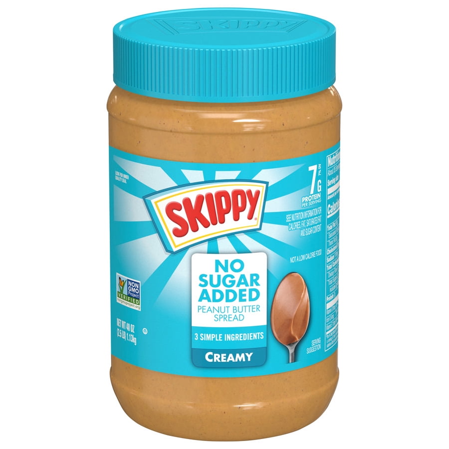 Skippy No Sugar Added Creamy peanut butter, 40oz