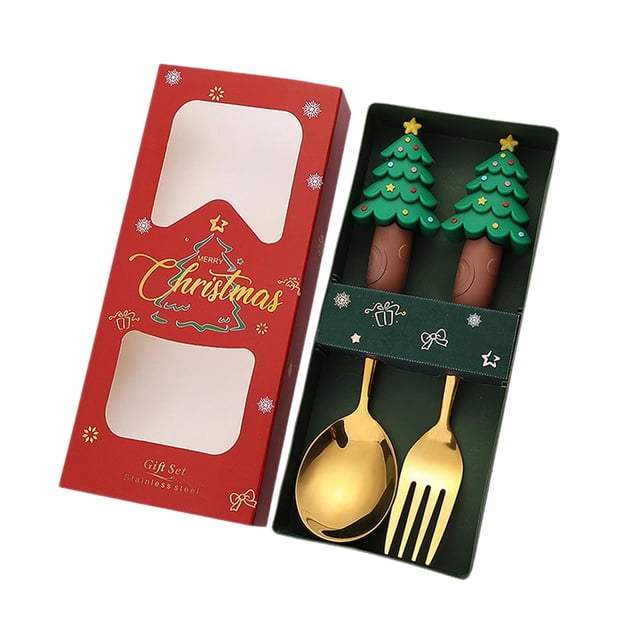 Juego de cubiertos navideños perfecl de Acero inoxidable 2º piso