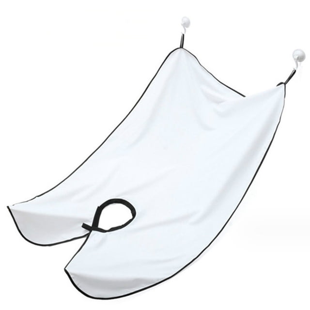 Delantal con babero para barba, recogedor de recortes de pelo para afeitar y recortar, recogedor de barba para hombres, capa de afeitado para barba antiadherente, con 4 ventosas fuertes, regalos de