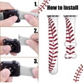 thumbnail image 4 of Baseball Line Sport Bands Compatible with Apple Watch Band 38MM 40MM 41MM, Silicone Strap Compatible with iWatch Bands Ultra Series SE 9 8 7 6 5 4 3 2 1 for Women Men, 4 of 6
