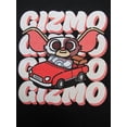thumbnail image 5 of Gremlins Gizmo In A Red Car Youth Black Graphic Tee-X-Small, 5 of 6