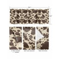 thumbnail image 5 of Brown Beige Kitchen Curtain Valances for Windows Farmhouse Short Curtains, Modern Animal Texture Abstract Rod Pocket Valance Curtain for Bedroom Cafe Living Room 60"x14", 5 of 8
