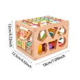 thumbnail image 2 of Brain Games for Kids 8-12 Children's Wooden Rainbow Stacking and Inserting Toy Early Education Puzzle for Shape Matching Color Recognition and Multiple Functions, 2 of 7
