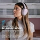 thumbnail image 3 of JLab JBuds Lux ANC Wireless Headphones, Mauve, Hybrid Active Noise Cancelling, Customizable Sound, Spatial Audio Compatible, Premium Over-Ear Bluetooth Headset, 3 of 5